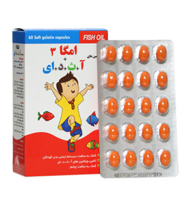 کپسول امگا 3 + ویتامین های آ و ث و د و ای 60 عددی دانا